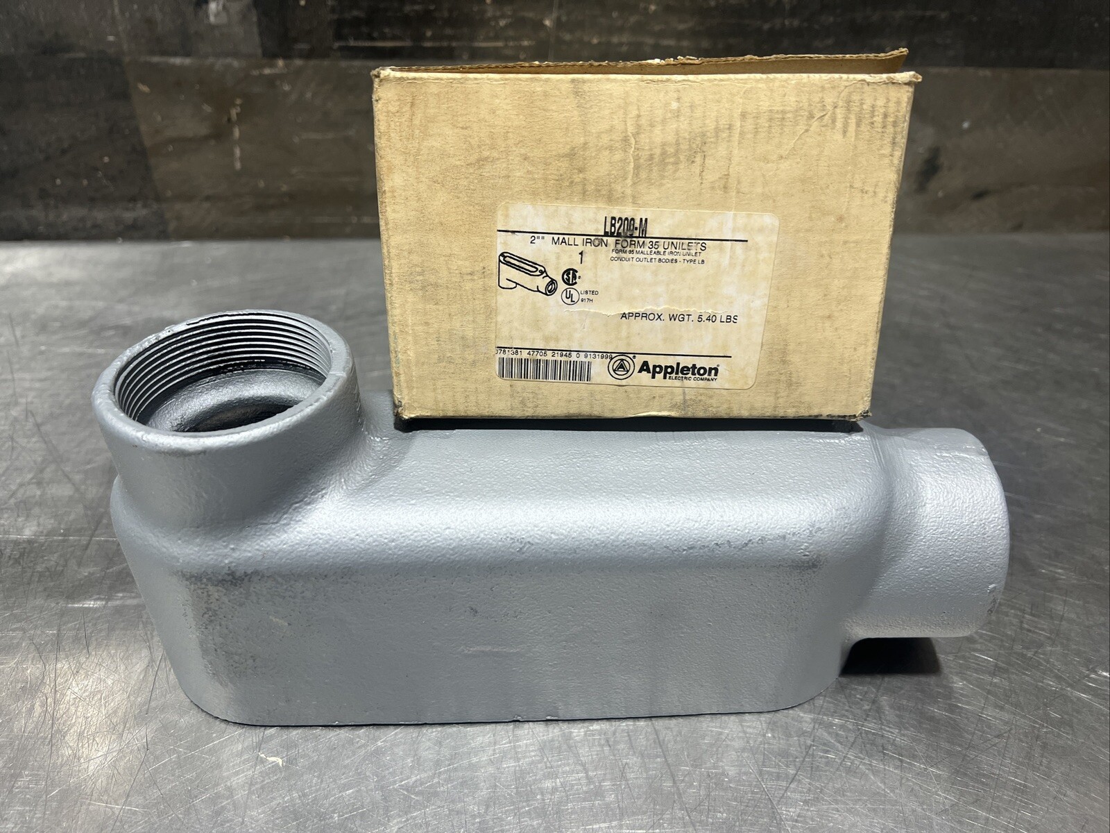 APPLETON LB200-M MALLEABLE IRON UNILET 2" (NOS) Surplus