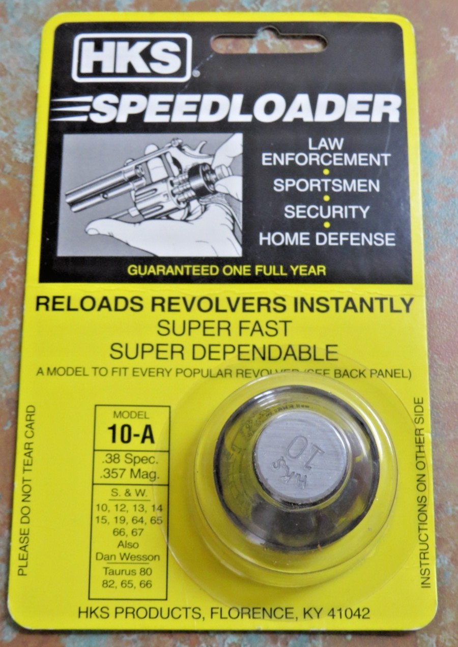 NEW HKS SPEEDLOADER FOR 6 SHOT 38/357 S&W, DAN WESSON, TAURUS, ROSSI Model 10-A