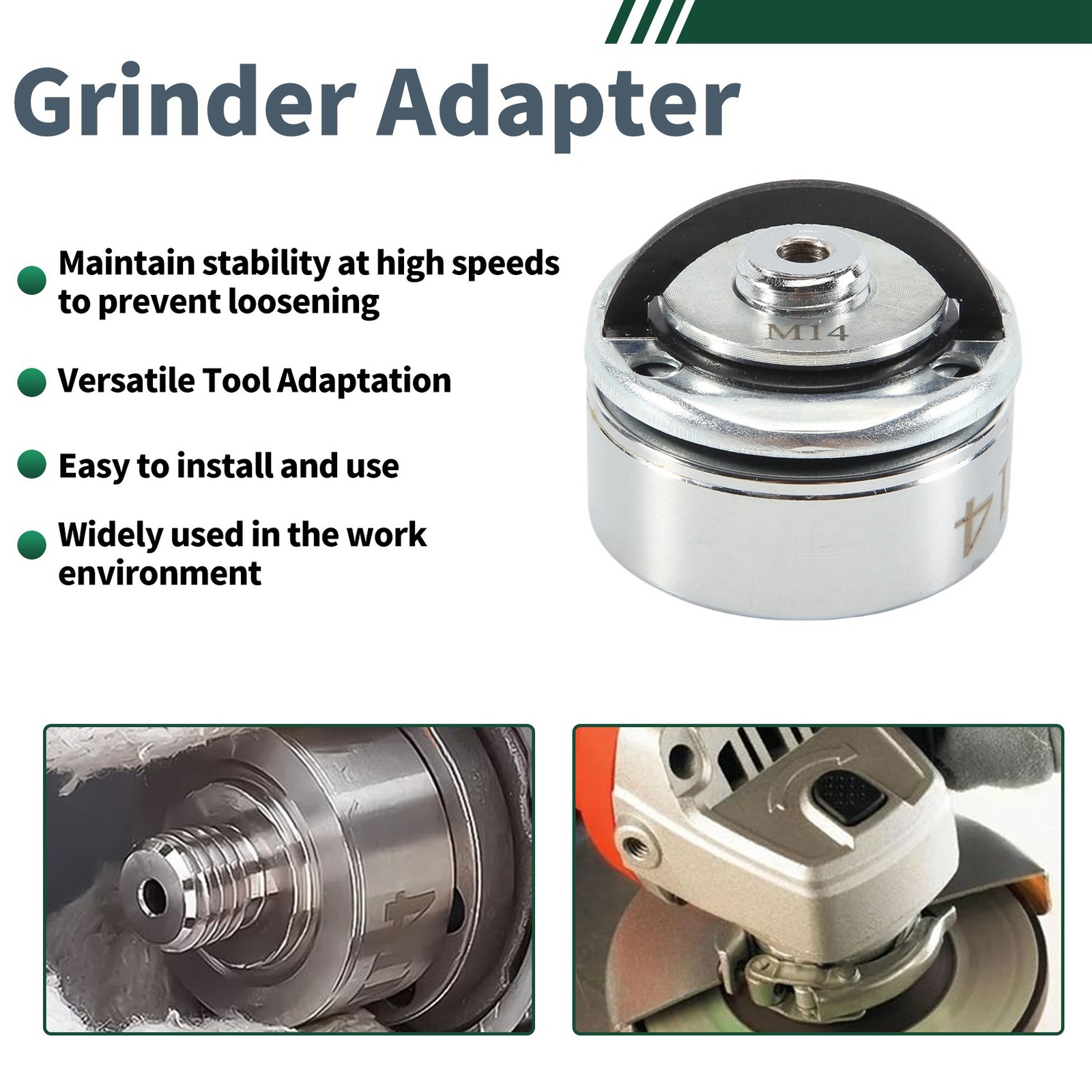 X-Lock Adapter, Grinder Adapter Kit to M14 and 5/8inch Thread, Angle6173