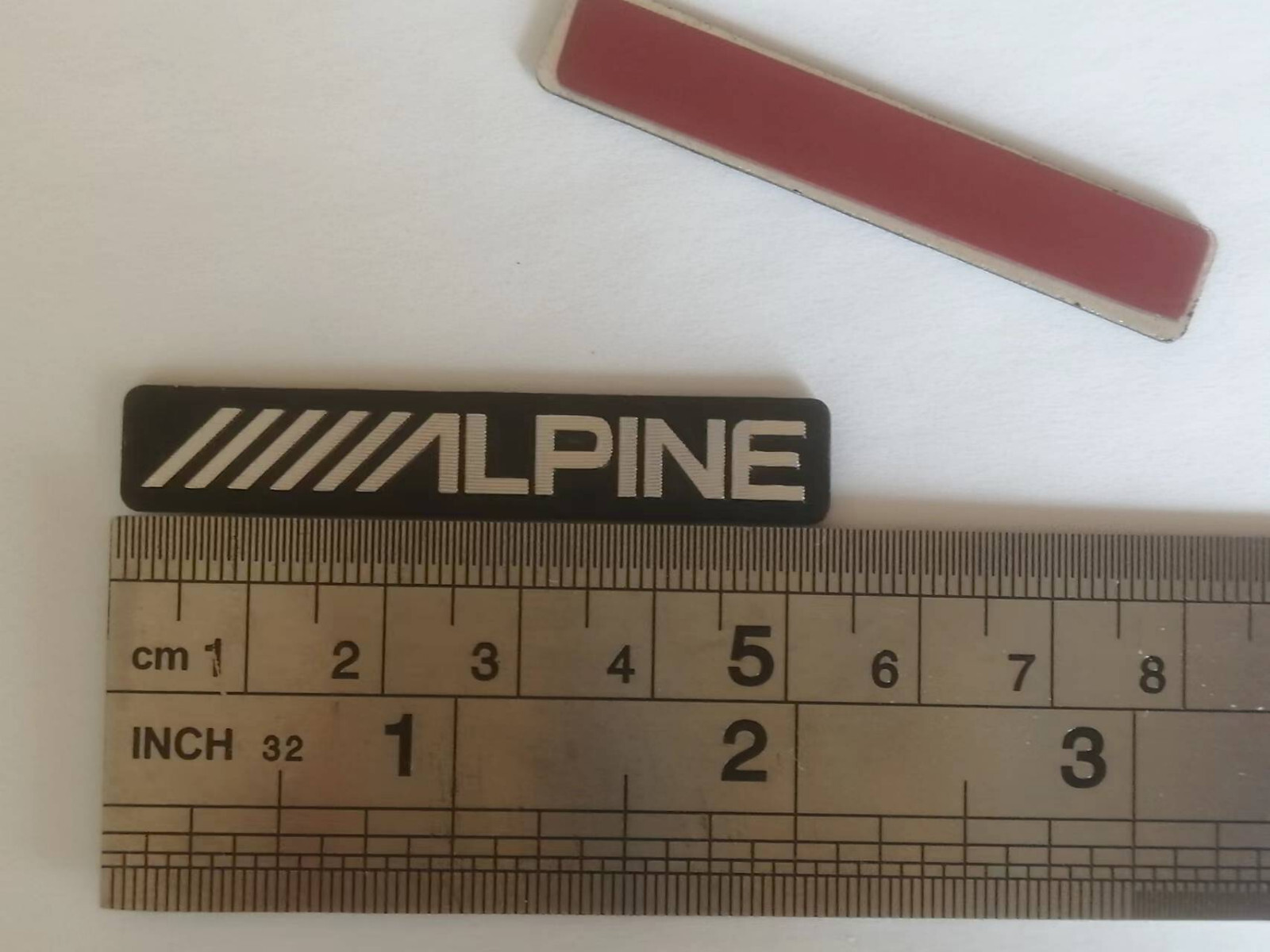 Alpine Badge Emblem Logo Aluminun Car Speaker  Replacement Aftermarket