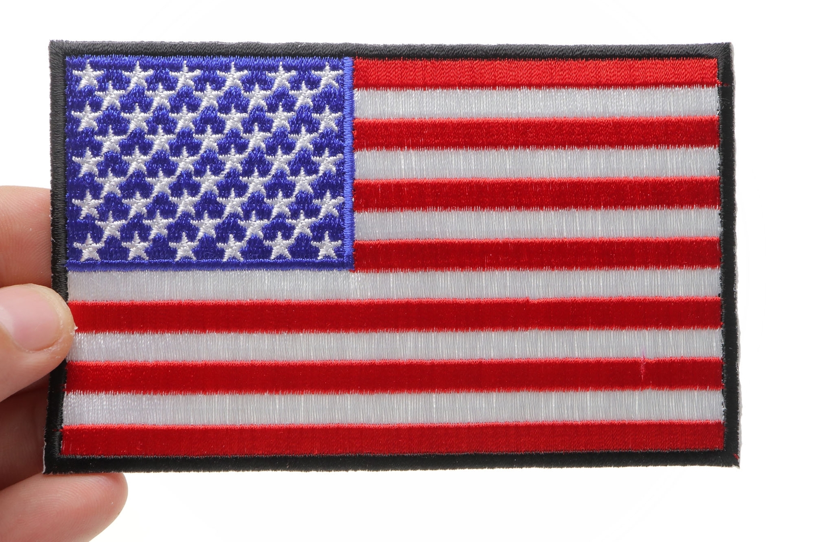 American Flag Patch with Black Borders - 5x3 inch - P5651