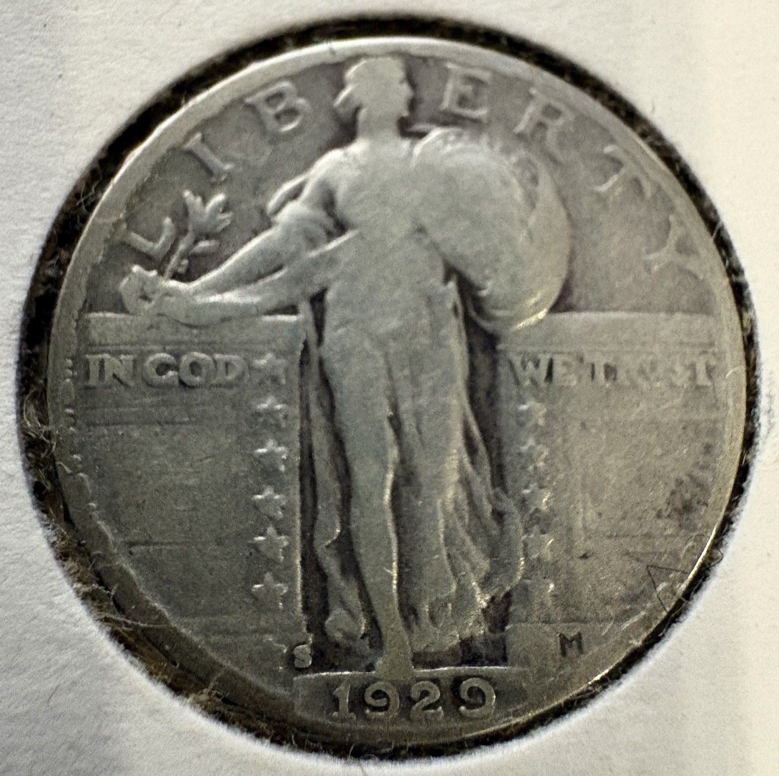 1929-S Standing Liberty Quarter 0.25 cent piece