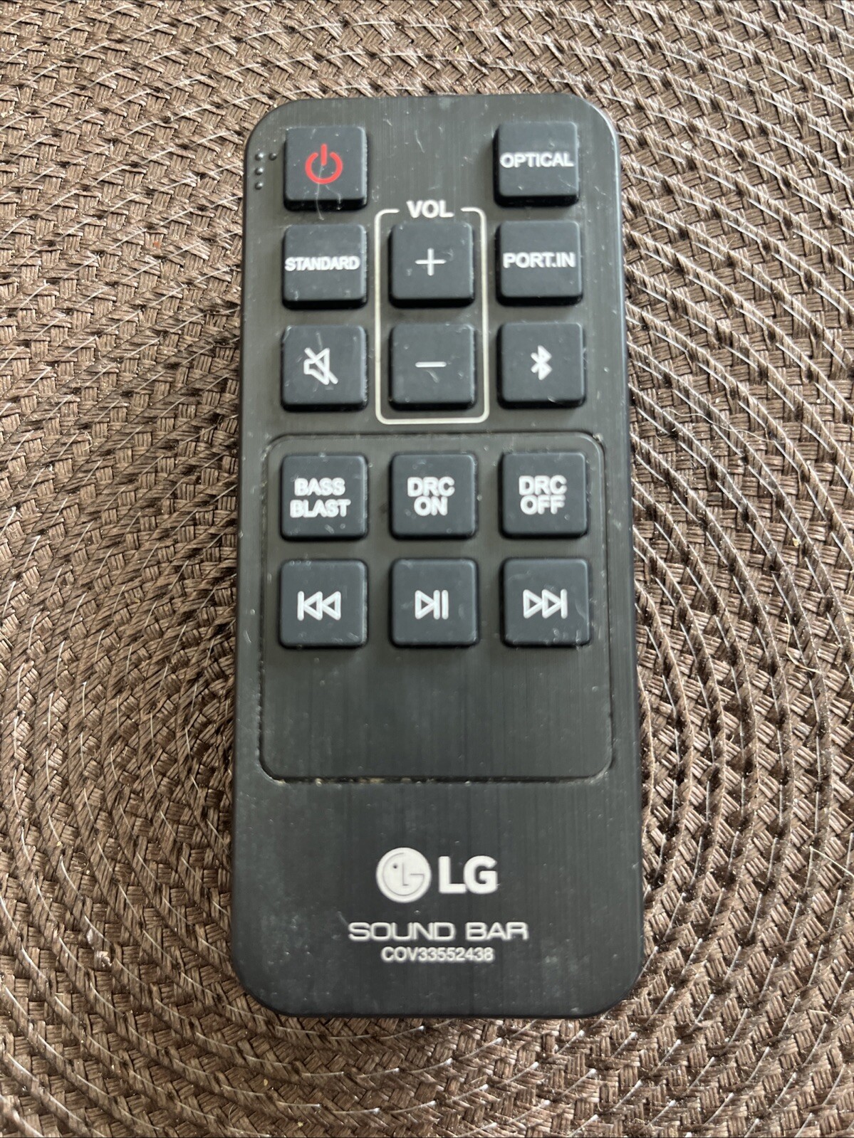 COV33552433 Remote for LG Sound Bar Model: SK1