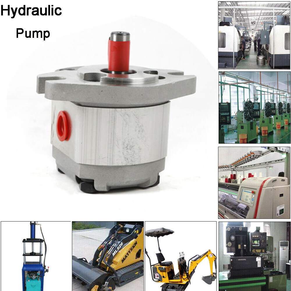 Mini High Pressure Hydraulic Gear Pump SAE Flat Key 0.8ML/R 4300RPM PT3/8''
