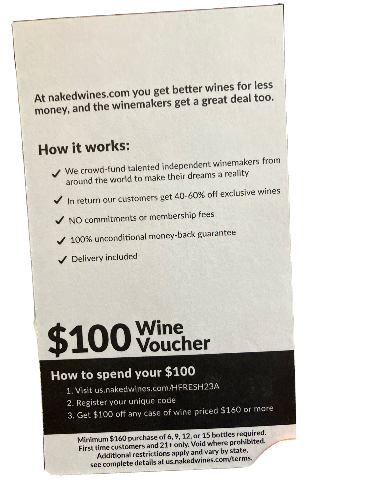 wine voucher gift card