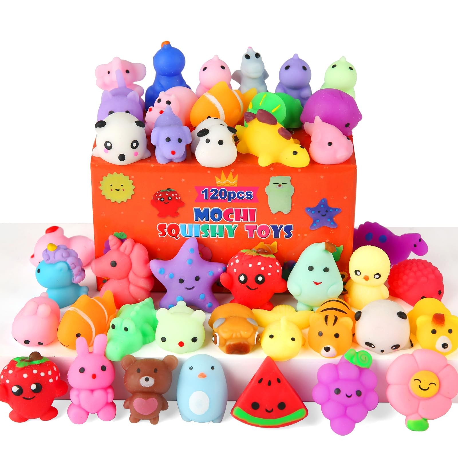 30 Pack Squishy Toys Mini Mochi Animals Stress Relief Party Favors for Kids