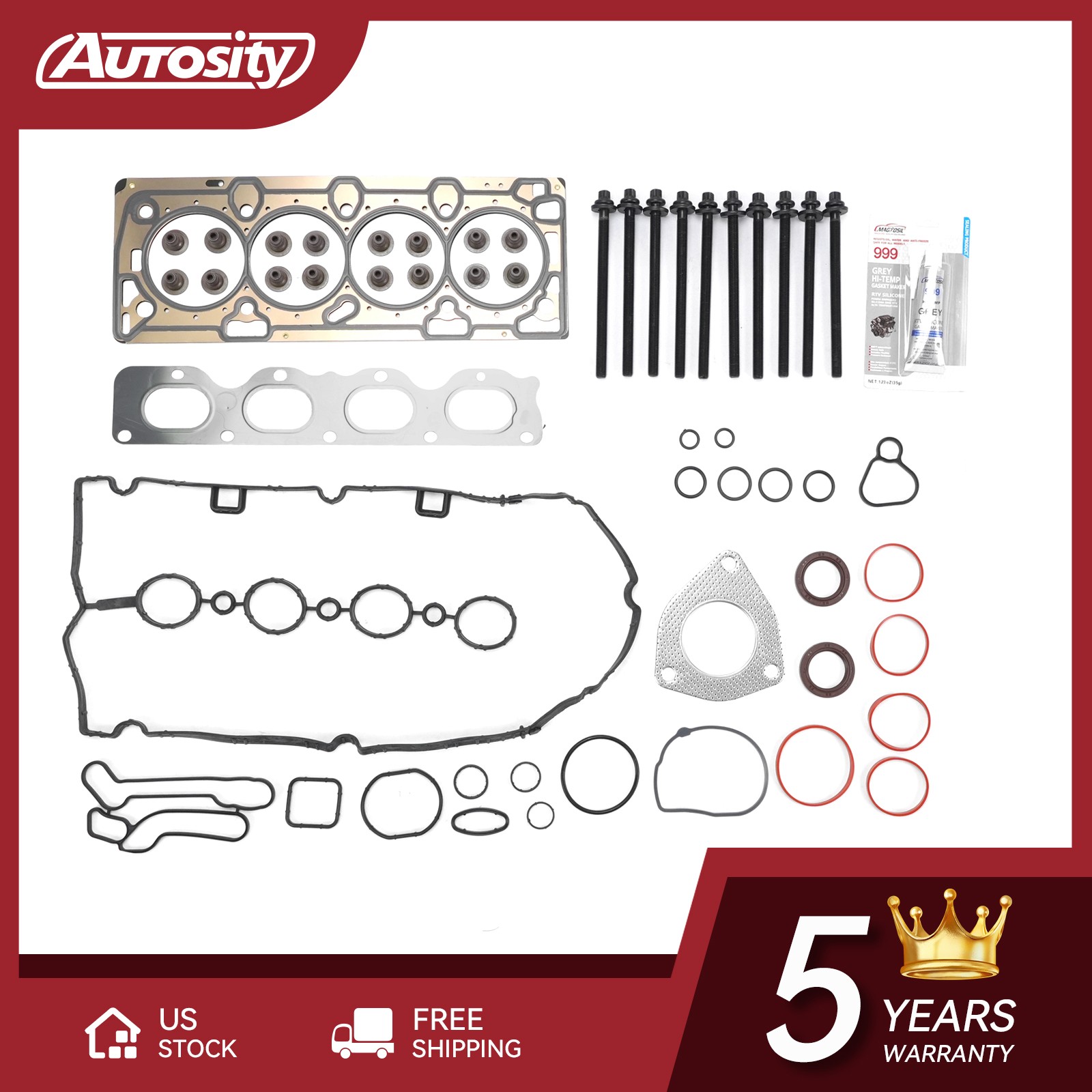 Head Gasket Set with Head Bolts for 11-15 Chevrolet Cruze L4 1.8L 023724001