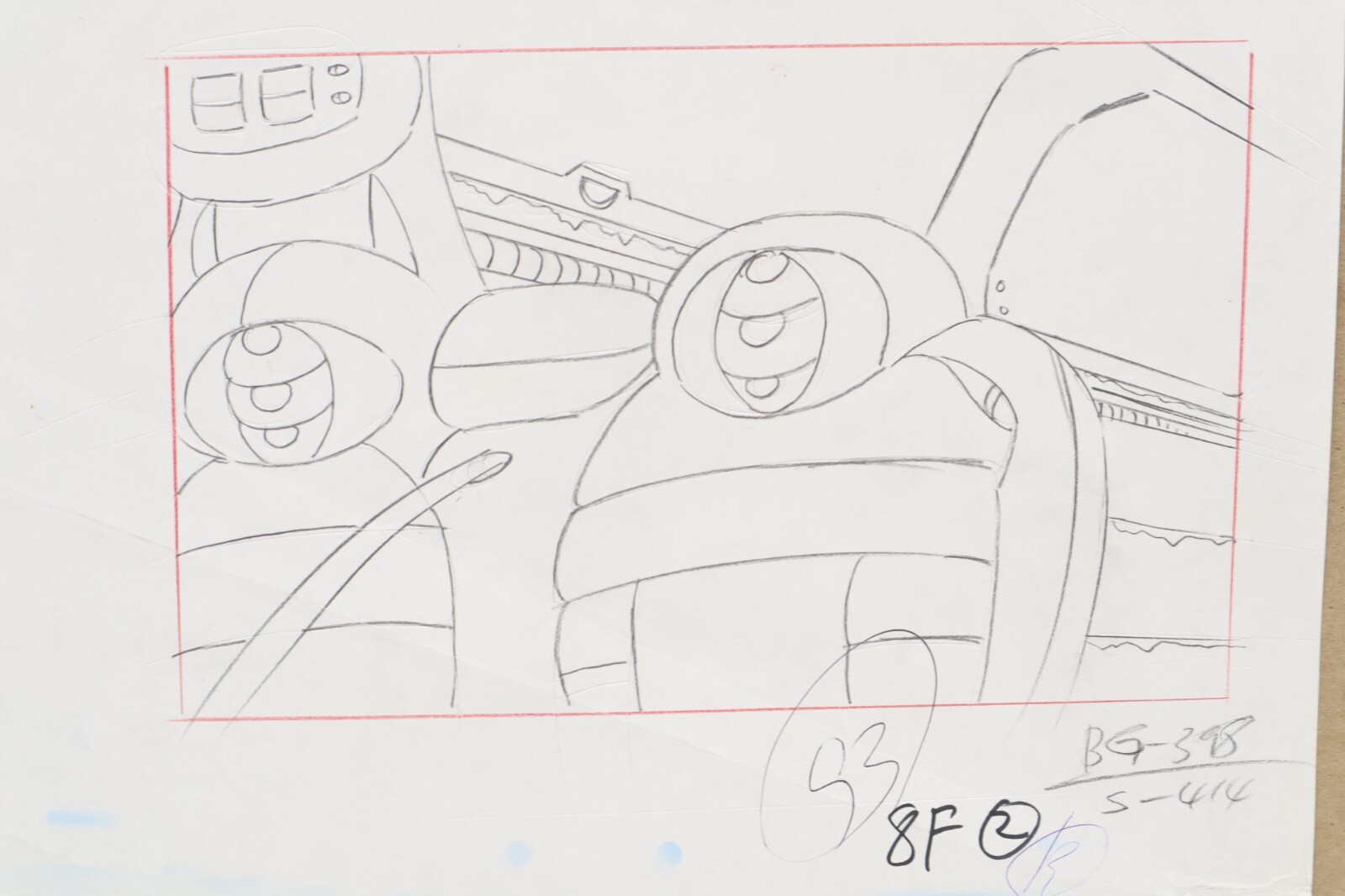 Original Hand Painted Animation Production Background & Sketch (232-37)