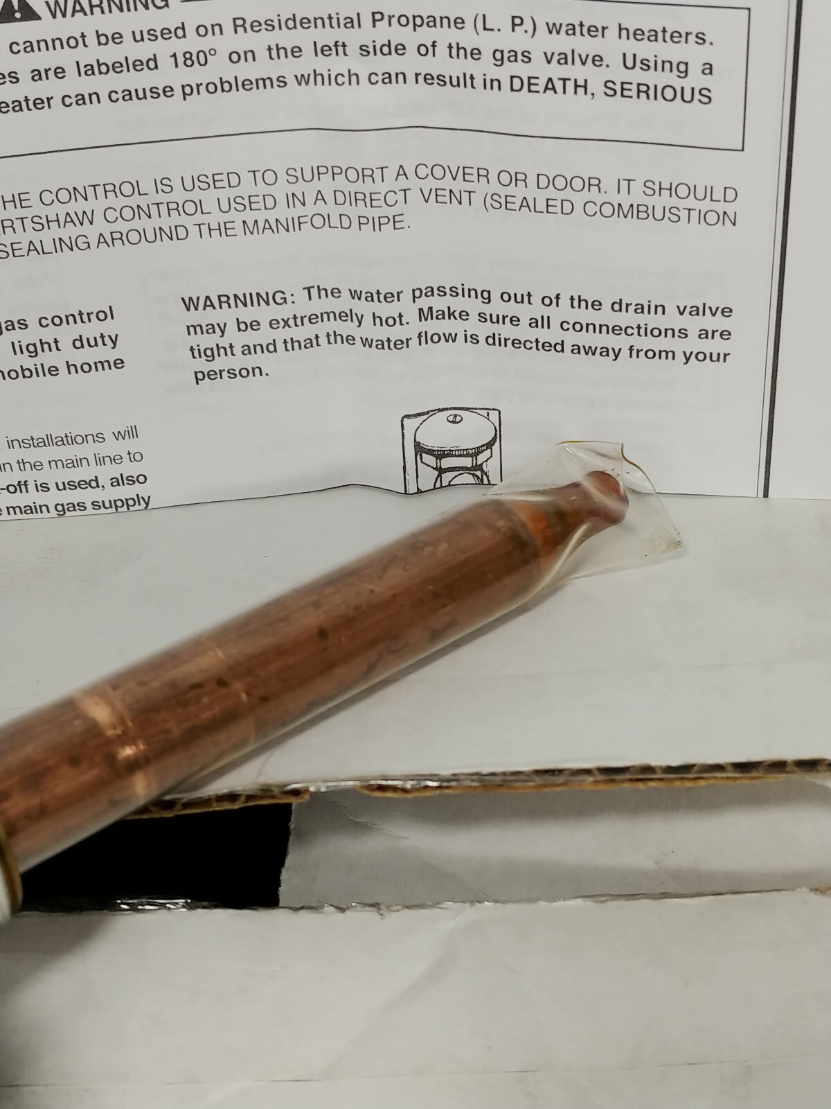ProSelect PSW12410 Temperature Control Valve for Natural Gas Water Heaters, FS