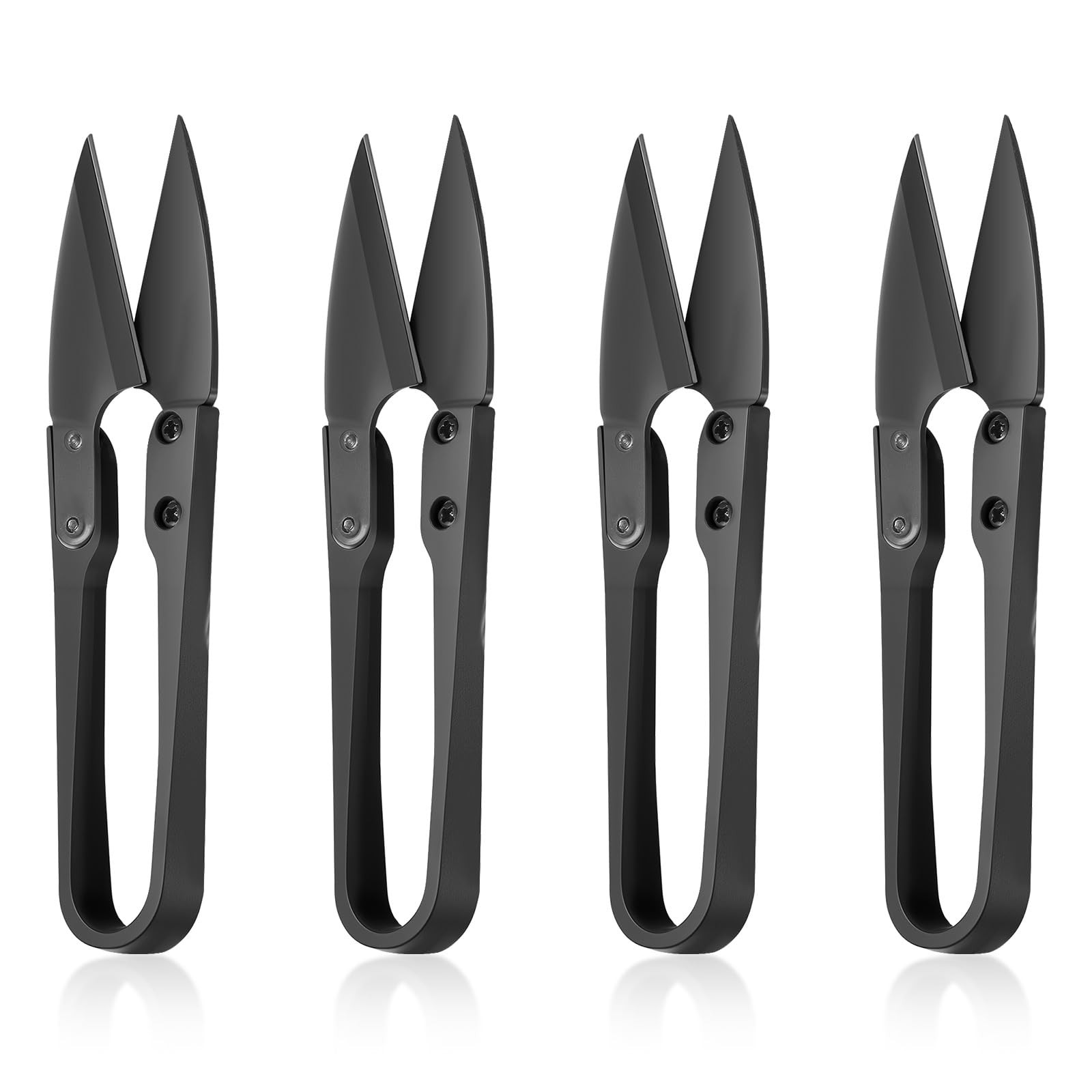 HJZHII 4PCS Mini Bonsai Pruning Scissors, Small 10.5 cm x 2.8 cm, Black