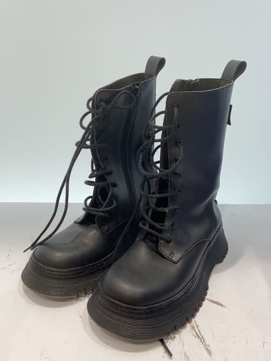 Charles Keith Lace-Up Boots/35/Blk 3544