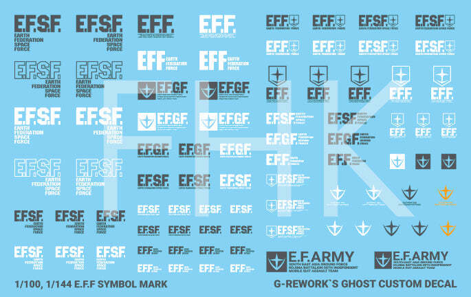 G-Rework Water Decal For  HG/MG EFSF Mark - US