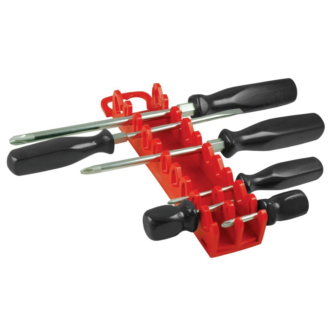 Ernst 5310 Red Screwdriver Organizer Holder for 10 Tools Made in USA
