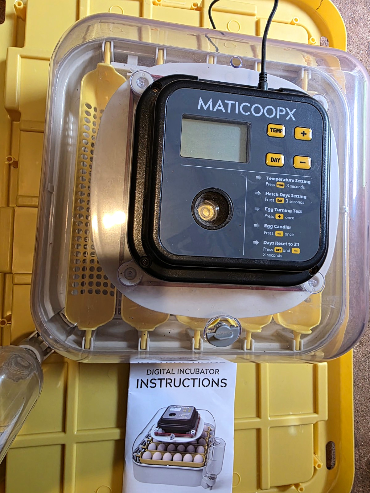 MATICOOPX 30 Egg Digital Incubator Auto Turner Humidity Display Fan Water