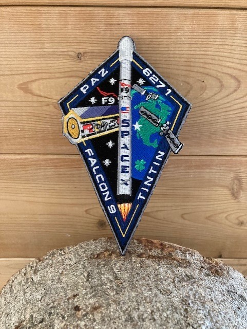 PAZ TINTIN Falcon 9  SPACE X Mission Patch