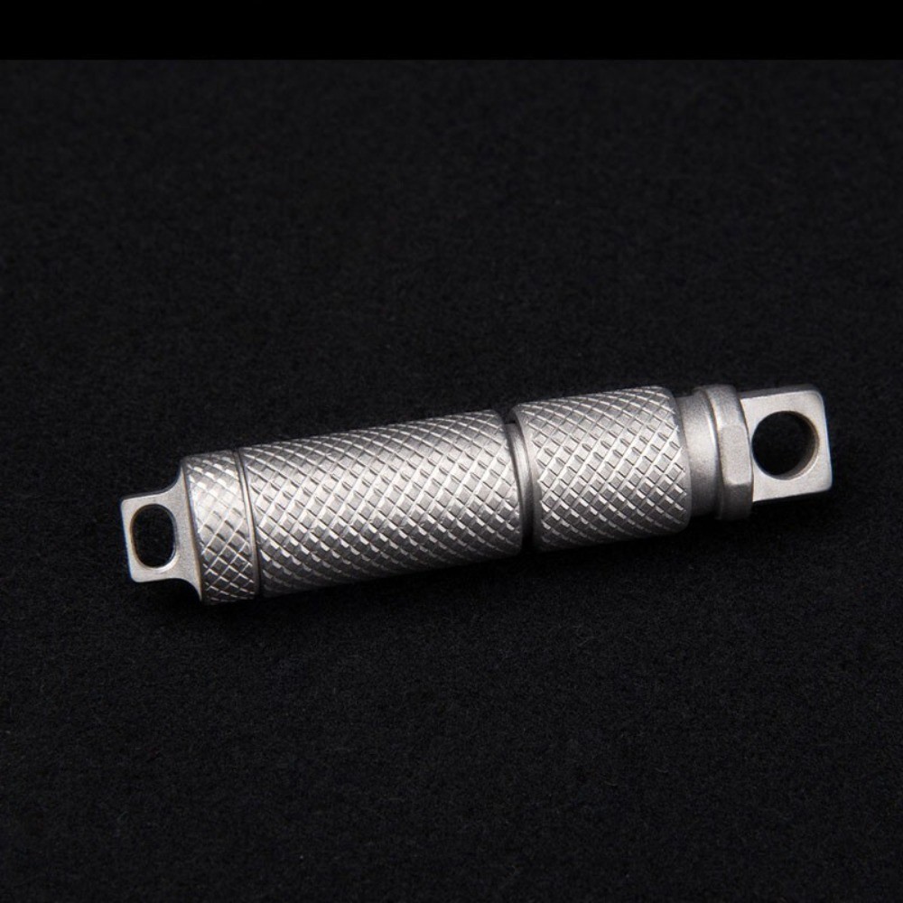 EDC Mini Titanium Alloy Waterproof Case Portable Keychain Pendant Multi Tool