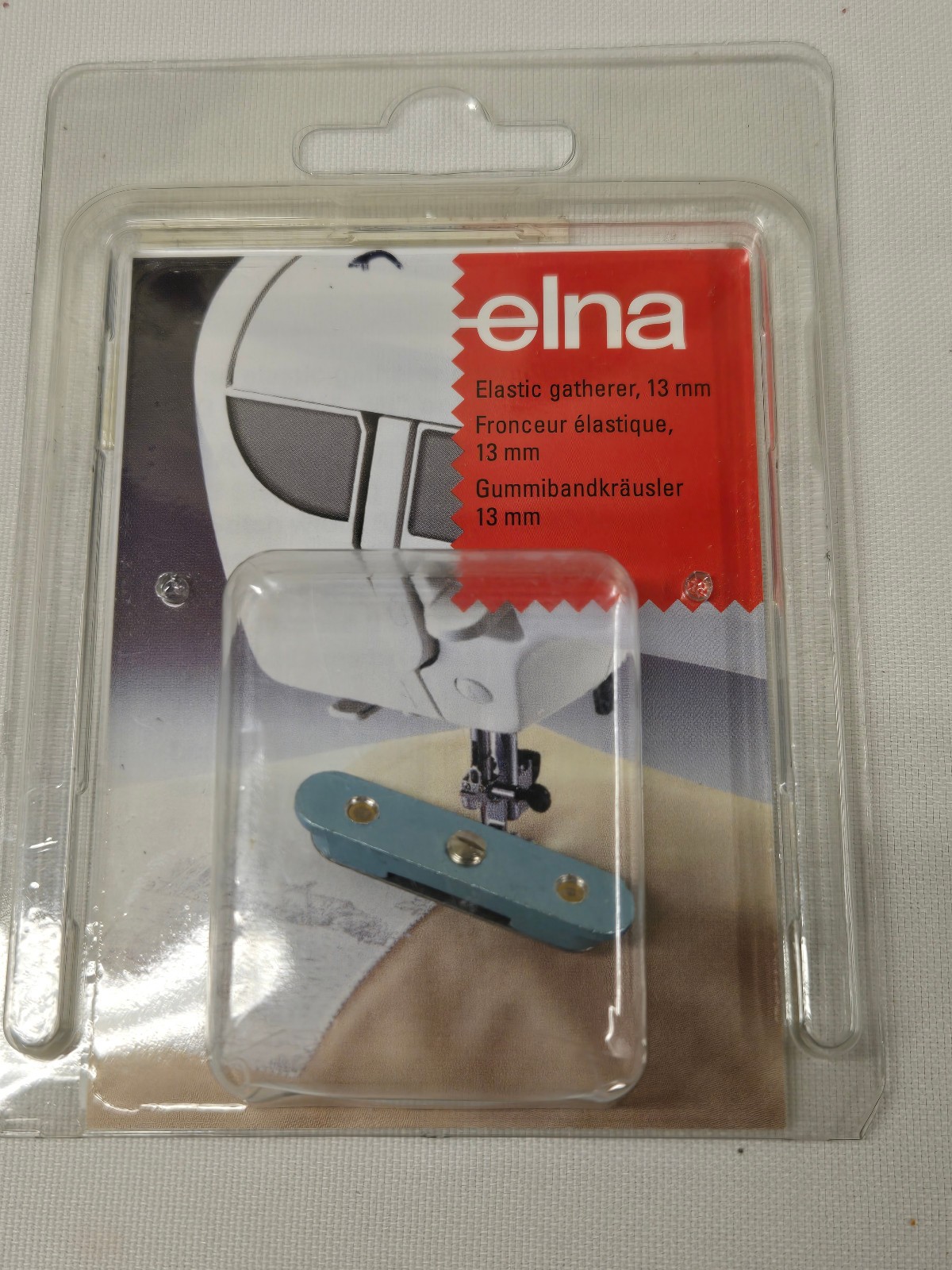 New ELNA Sewing Machine ELASTIC GATHERER Foot 13mm Parts #495495520-20 NOS