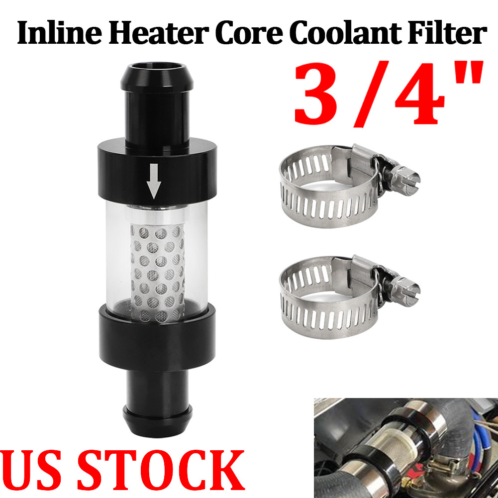 US Inline Heater Core Coolant Filter Inspection System 3/4" Vehicles Trucks Auto