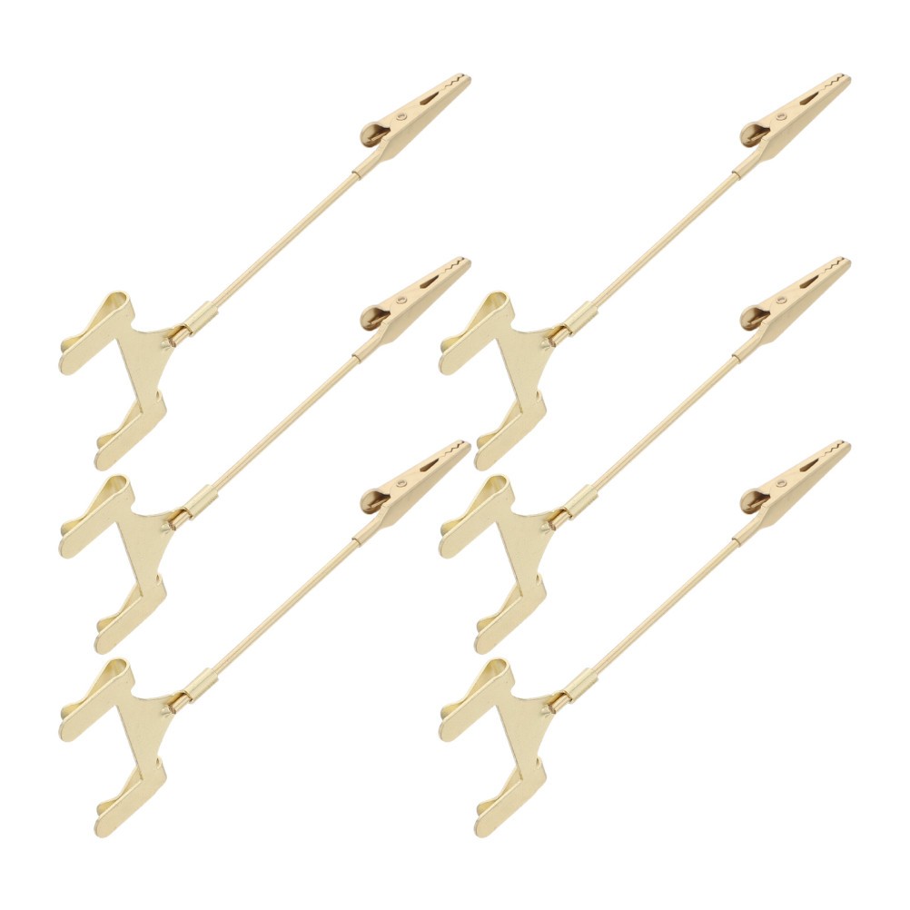 6Pcs Golden Iron Sign Holder Clips Reusable for Pastry Display and Vendor Tables