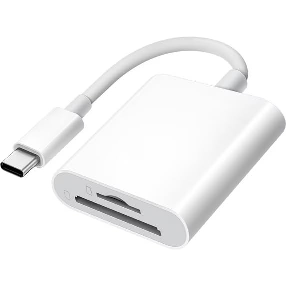 USB C SD Card Reader,USB 3.0 High Speed to Adapter for iPhone White
