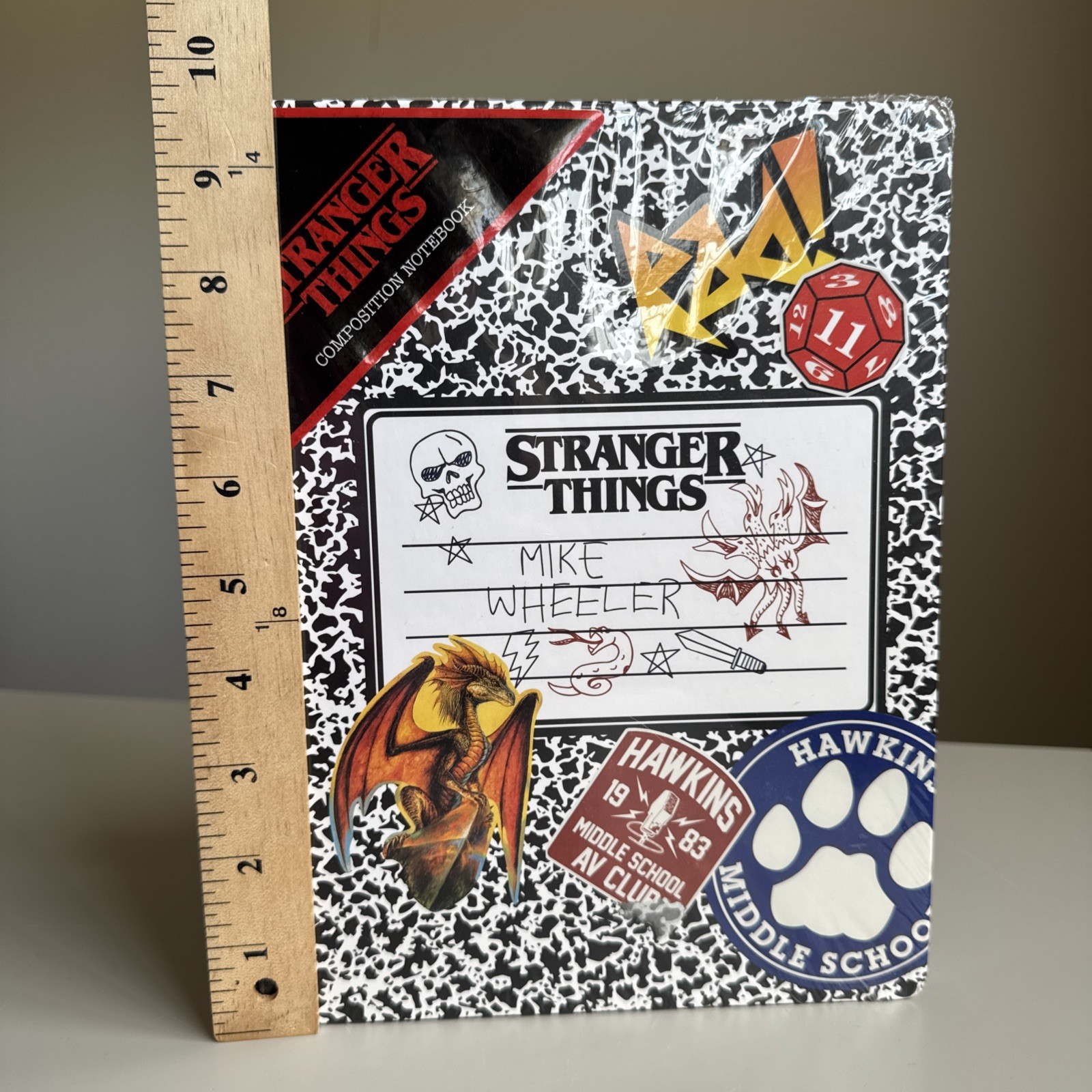 Stranger Things Composition Notebook Retro 80’s Hawkins Middle School Lined New
