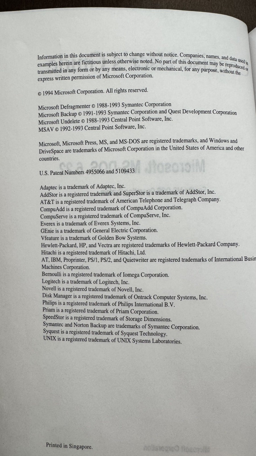 Vintage Microsoft MS-DOS 6.2 Concise User's Guide Manual PC Operating System
