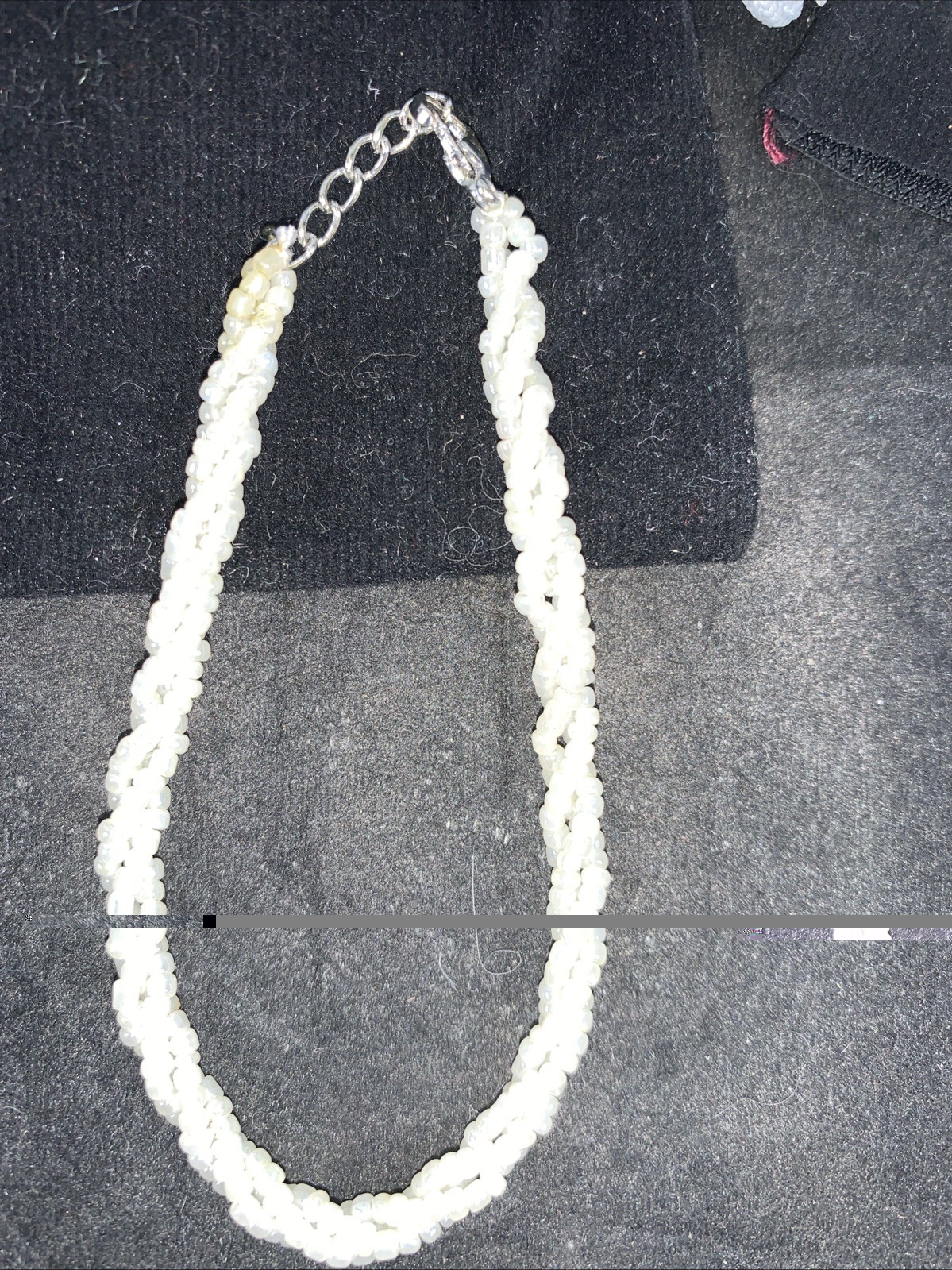 Spiral Beaded Bracelet -White