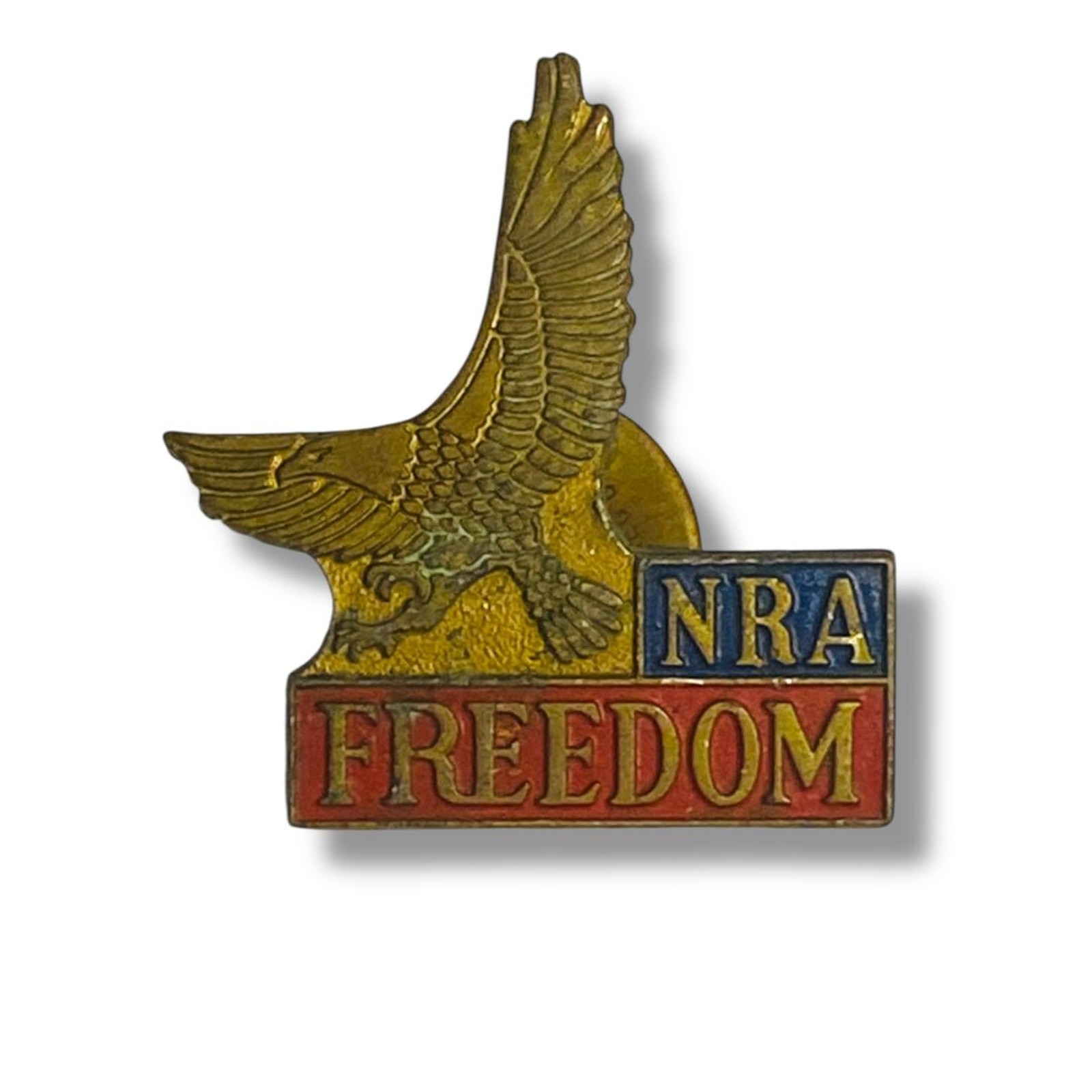 Vintage NRA Freedom Lapel Pin Eagle 1" National Rifle Association