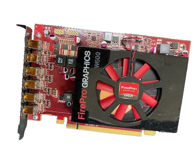 AMD FirePro W600 2GB 128-bit GDDR5 Video Card Six mini DisplayPort outputs