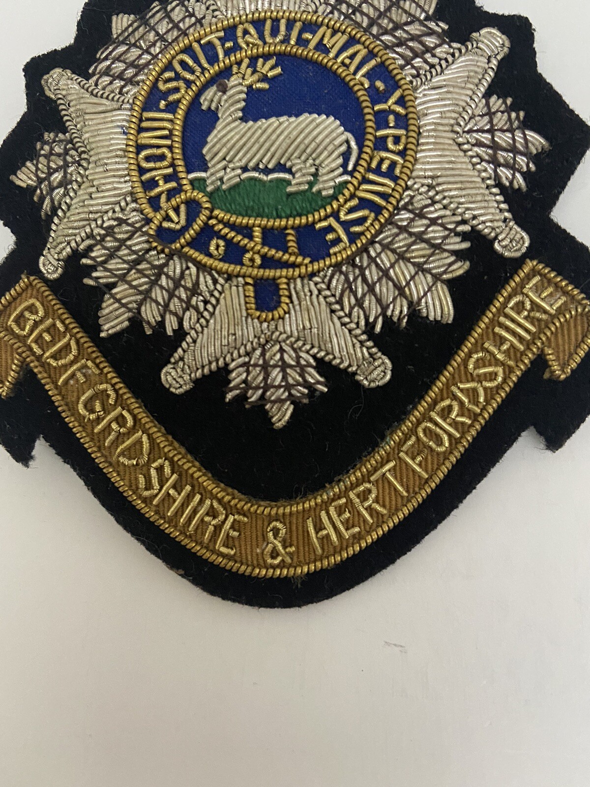BEDFORDSHIRE & HERTFORDSHIRE REGIMENTBLAZER BADGE PATCH Vintage (1688–1958)