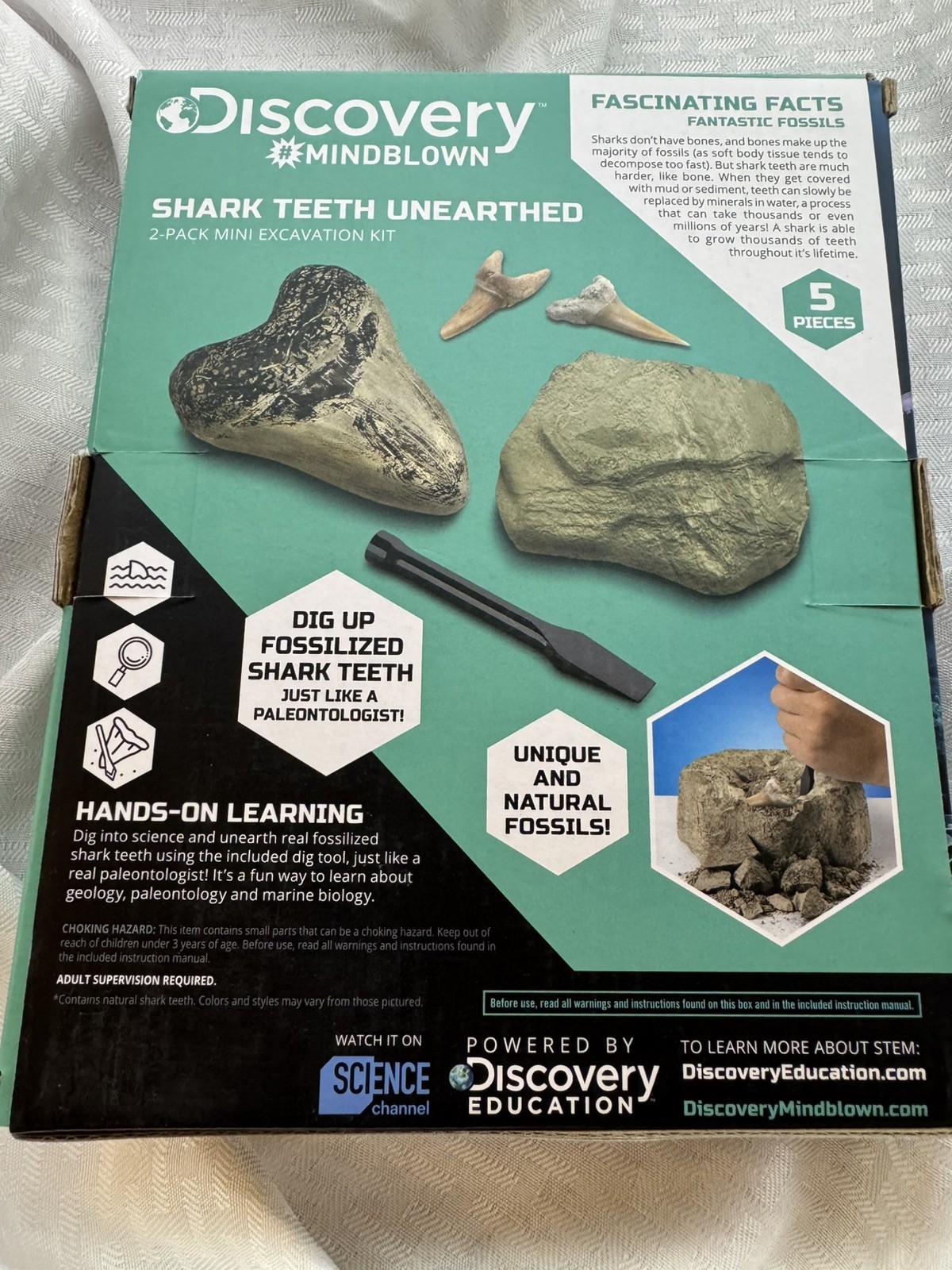Discovery #Mindblown Shark Teeth Unearthed 2pk Mini Excavation STEM Science Kit