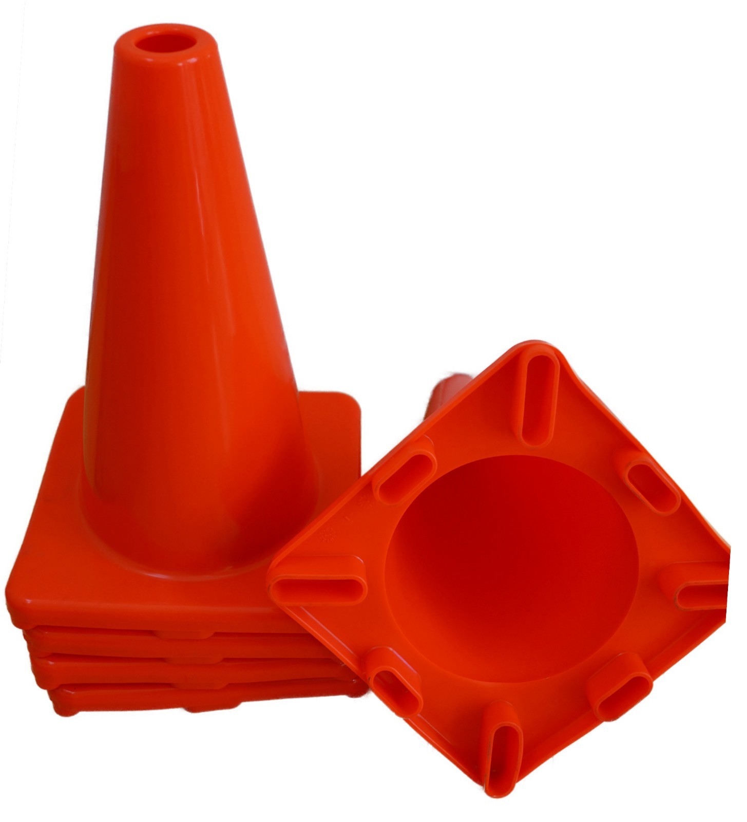 12" Orange PVC Safety Traffic Cone Lightweight Road Construction Parking 5PC