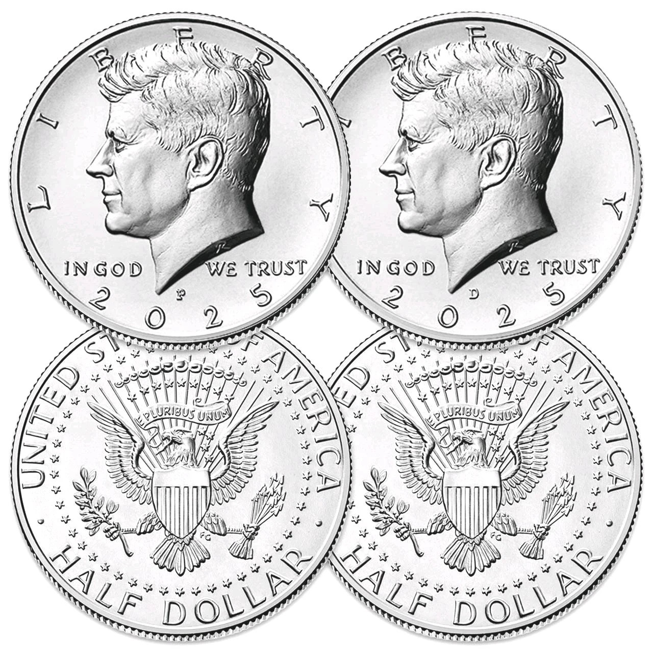 2025 P&D Kennedy Half Dollar 2 Coin Set Uncirculated US Mint