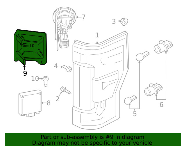 Genuine Ford Blind Spot Detection System Warning Sensor Bracket PC3Z-14D189-F