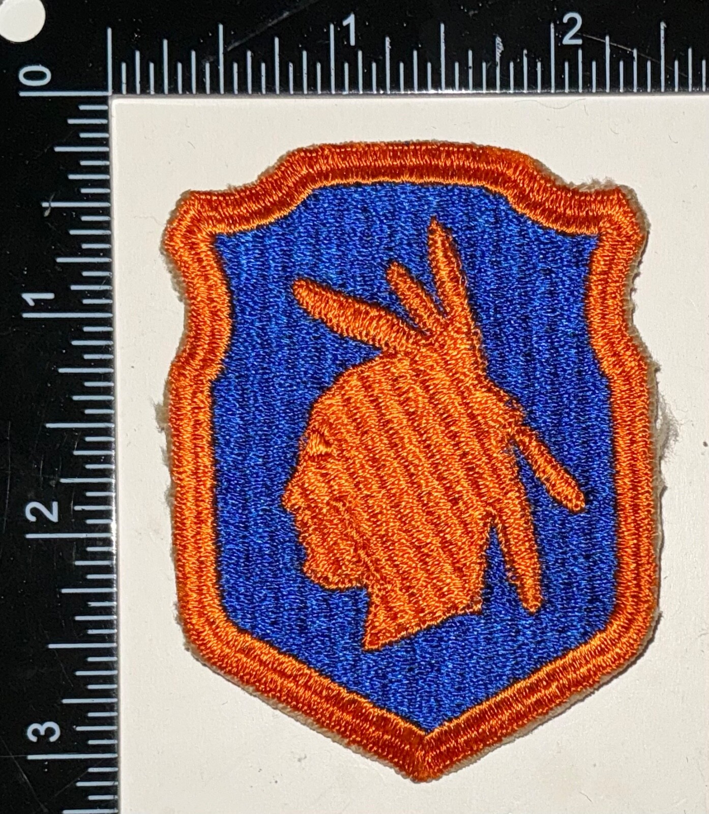 WWII US Army 98th Infantry Division VERTICAL WEAVE Patch