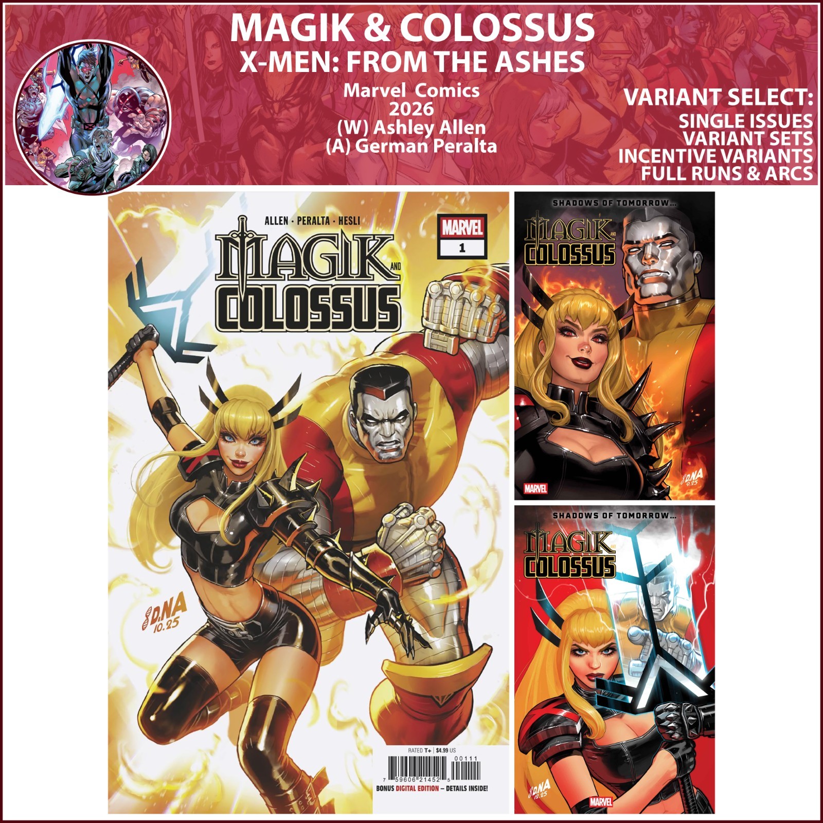 Magik & Colossus (2026) #1 2 3 Marvel Comics COVER SELECT