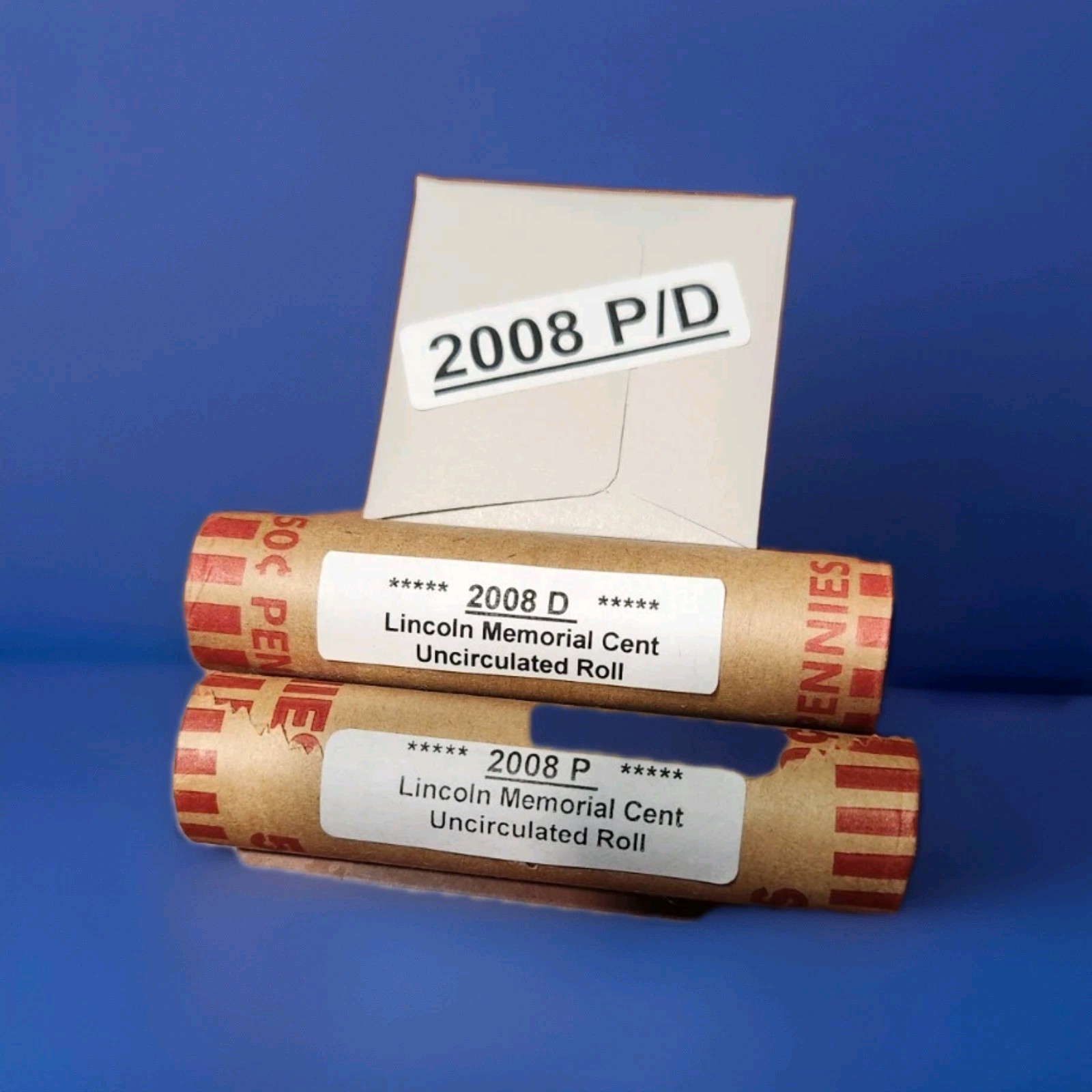2008 P & D rolls* Lincoln Penny with Free Shipping