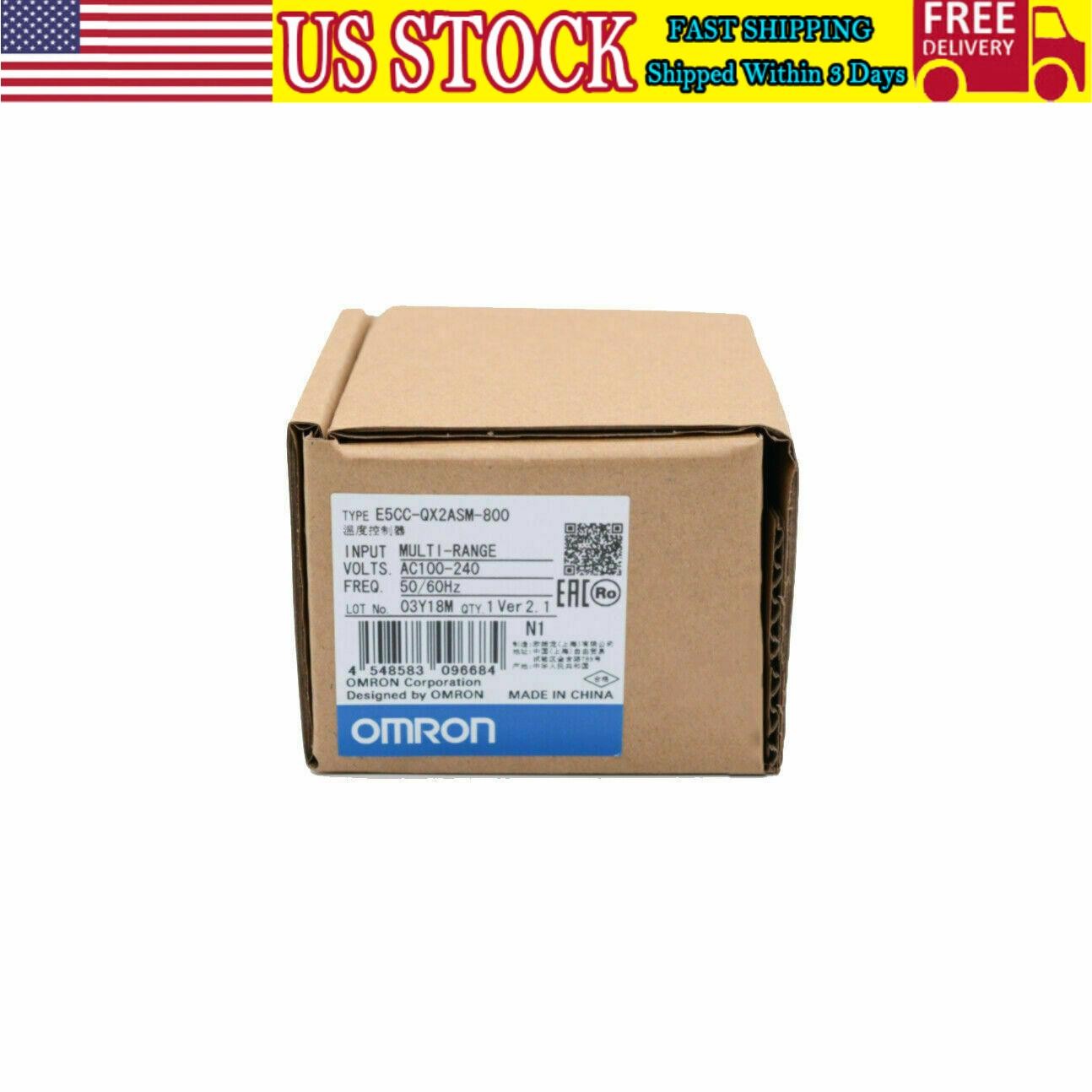 New in box Omron E5CC-QX2ASM-800 Temperature Controller 100-240VAC E5CCQX2ASM800