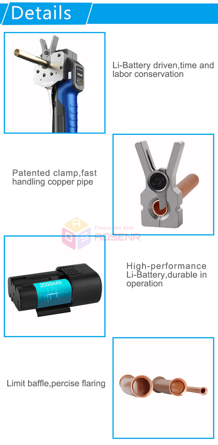 VEF2 Flaring Tool Tube Expander Automatic Expander Electric Copper Tube Expander
