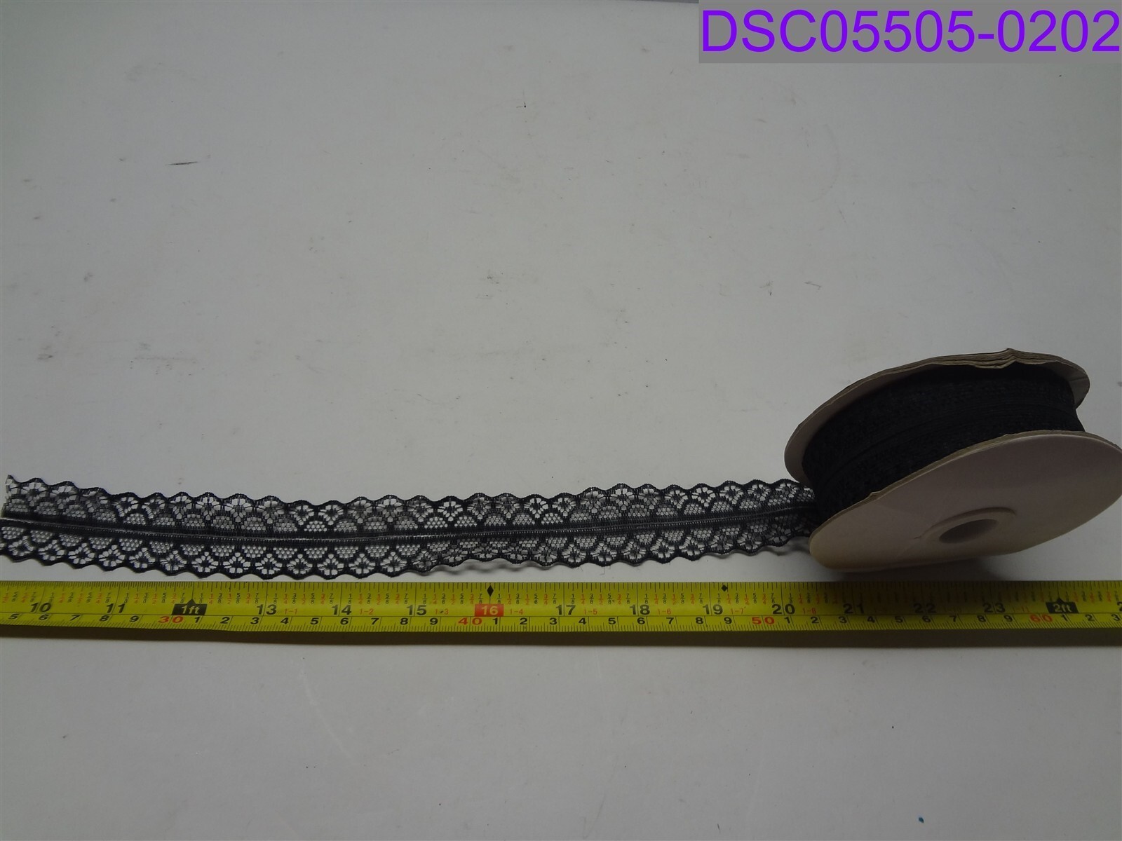 Black Lace Trim 1-1/4" wide, 25 yard roll