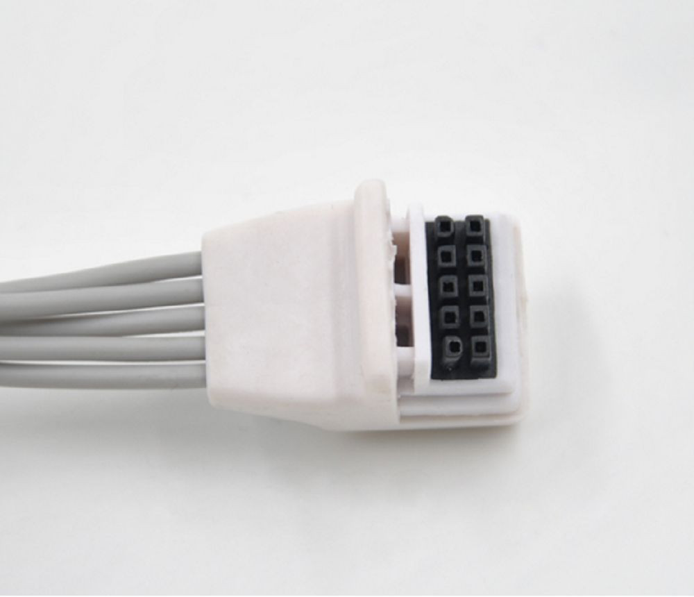 Mortara H3 5 leads holter ECG cable Snap AHA Compatible