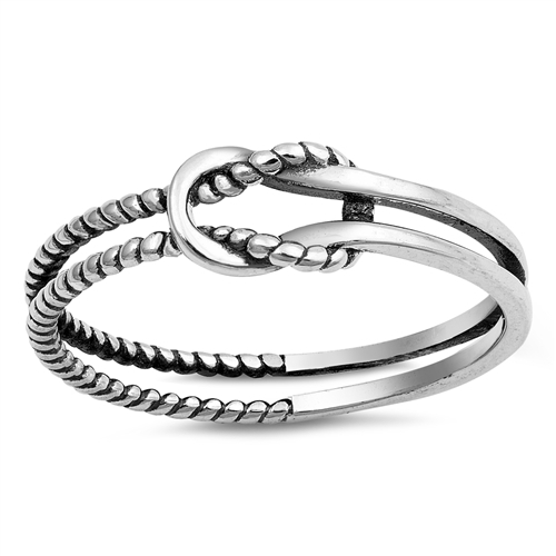 USA Seller Roped Knot Ring Sterling Silver 925 Best Price Jewelry Selectable