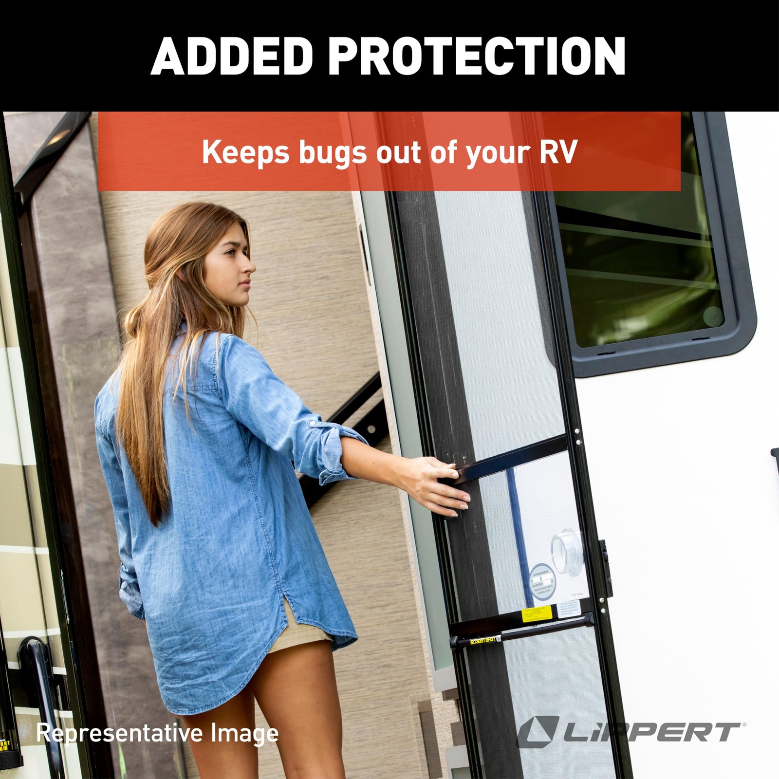 Lippert Screen Shot Automatic RV Screen Door Closer, 26", Compatible with Lip...