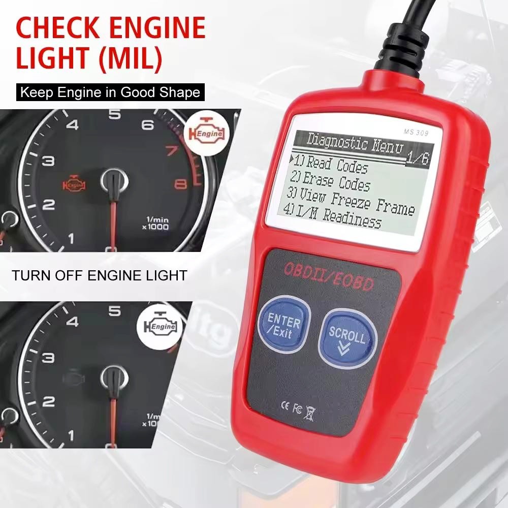MS309 Automotive Code Reader OBD2 Scanner Diagnostic Tool Car Check Engine Fault