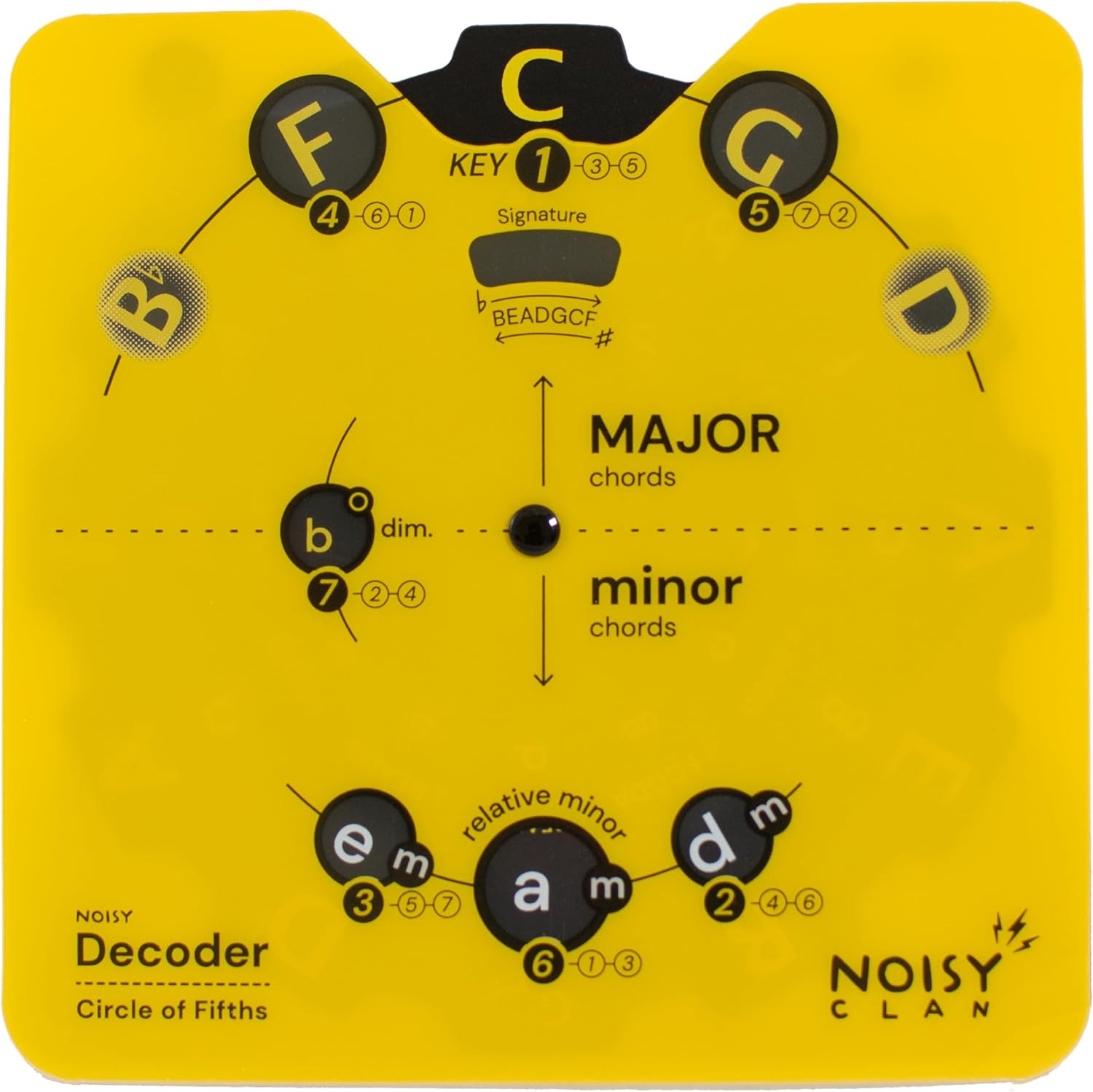 Circle of Fifths Wheel Tool with Built-In Stand - Back to School Music Learning