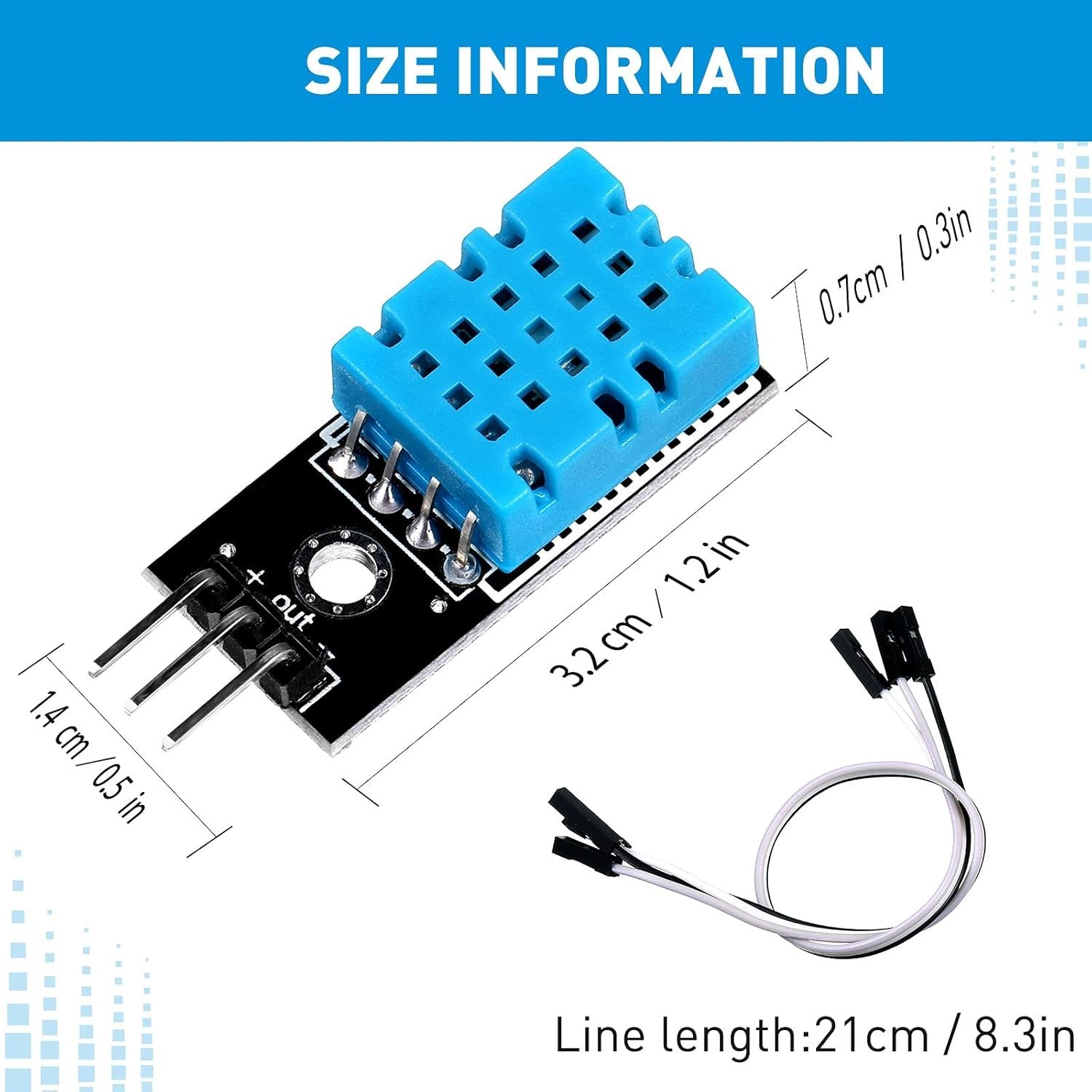 10-Pack DHT11 Temperature & Humidity Sensors - Easy Integration for Projects