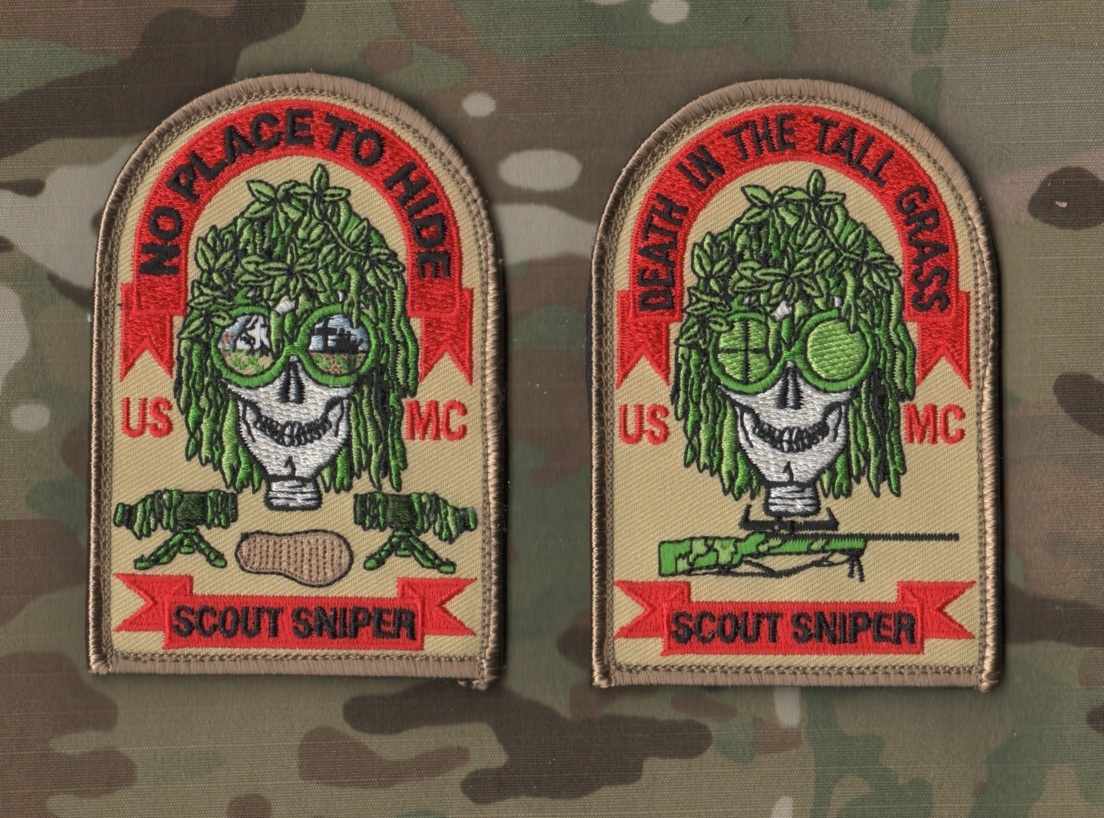 KANDAHAR WHACKER© ALLIED COALITION OPERATOR velkrö 2-PC SET: USMC Scout Sniper