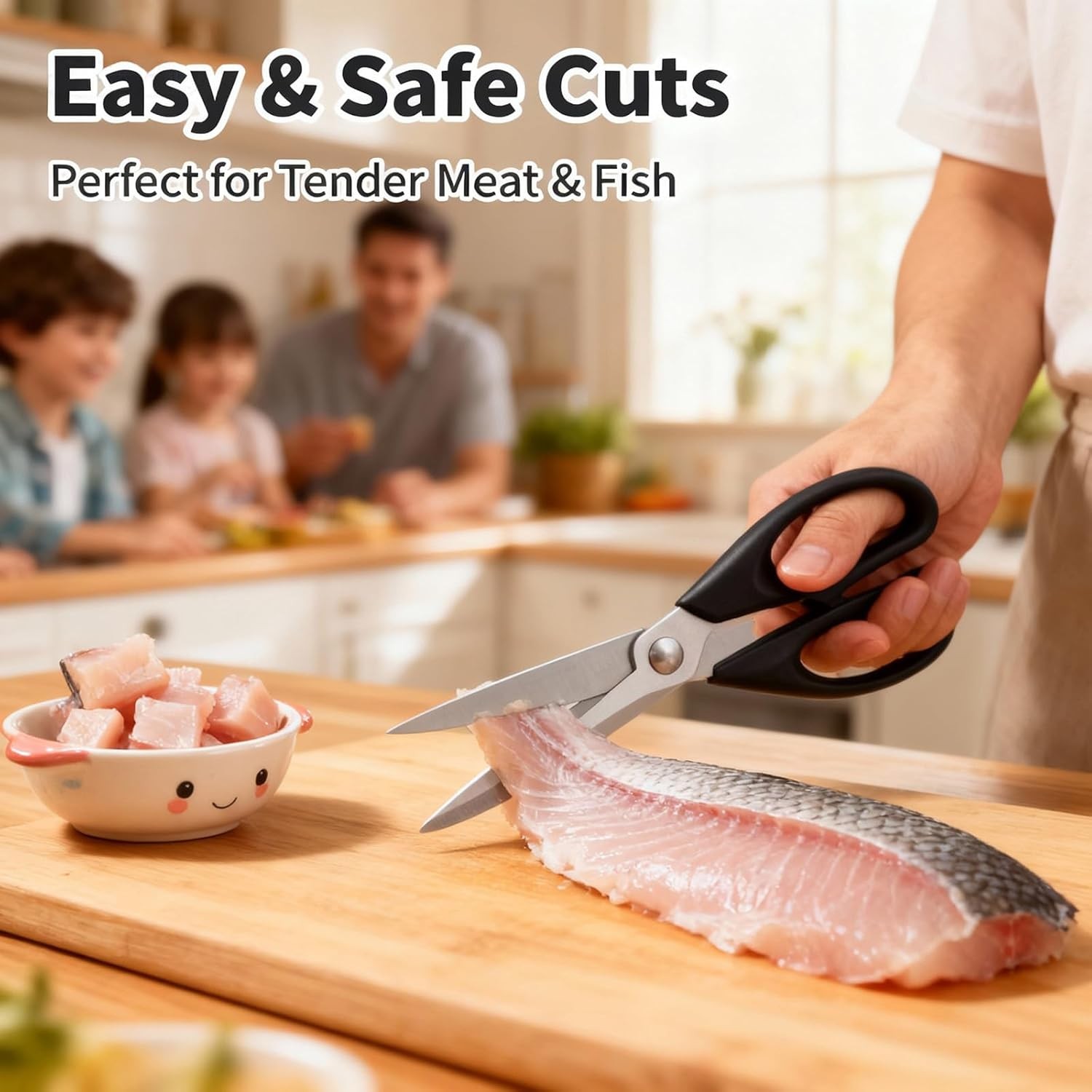Multipurpose Kitchen Shears, 8.7" Professional Heavy-Duty Scissors, Dishwasher