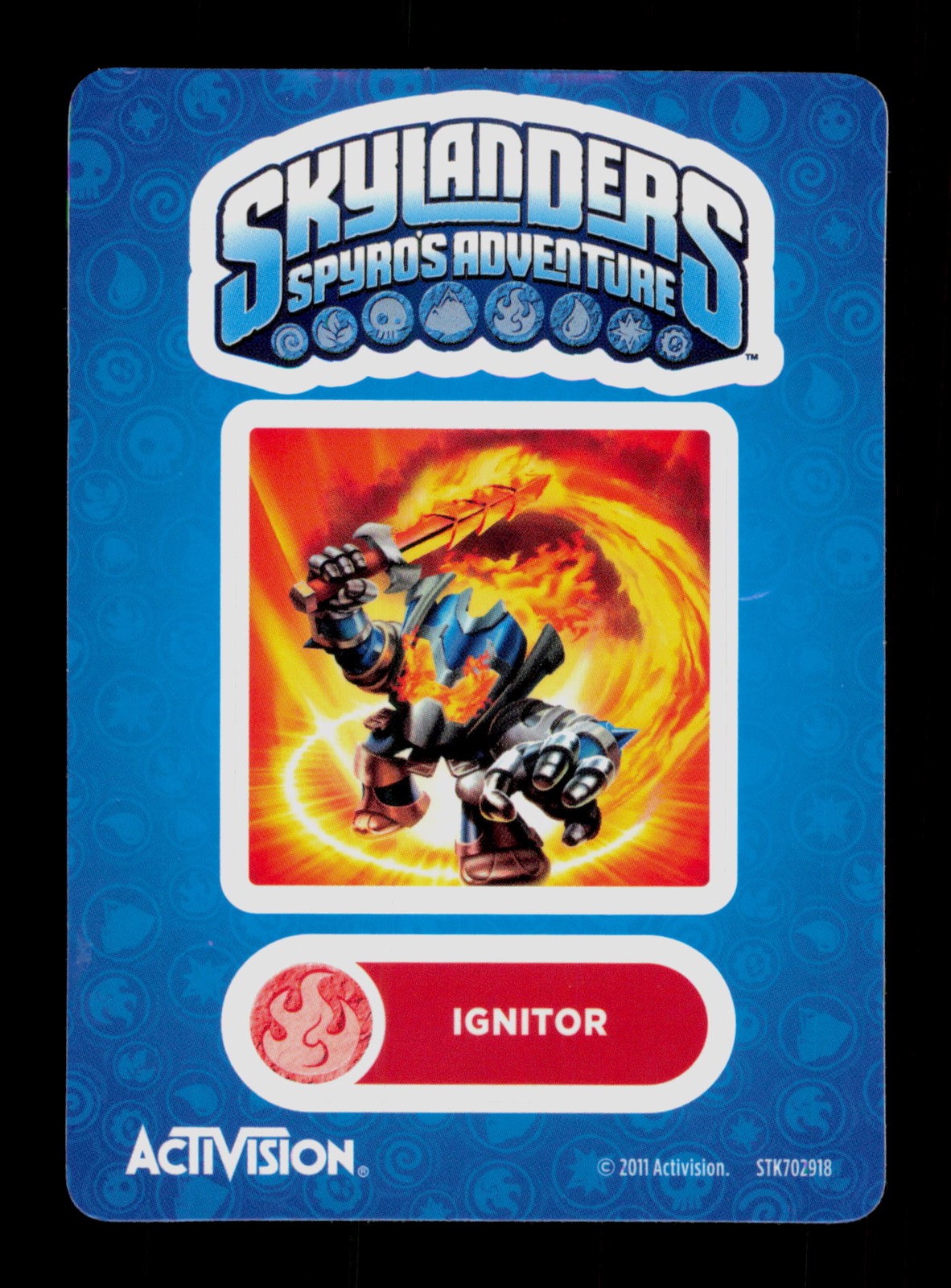 Ignitor Skylanders Spyros Adventure 2011 Activision Sticker