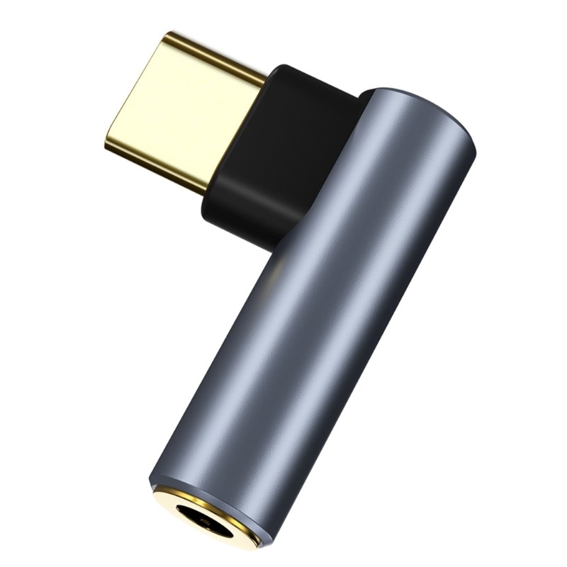 Upgrades Right Angle Type C To 3.5mm Headphone Plugs Converter for Smartphones